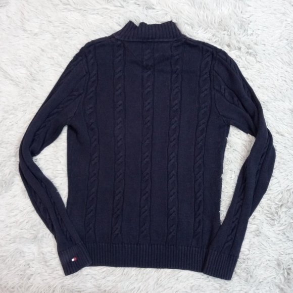 Tommy Hilfiger Womens Sweater Blue Small PetiteGolf Logo Long Sleeve‎ Sweatshirt - Picture 3 of 9